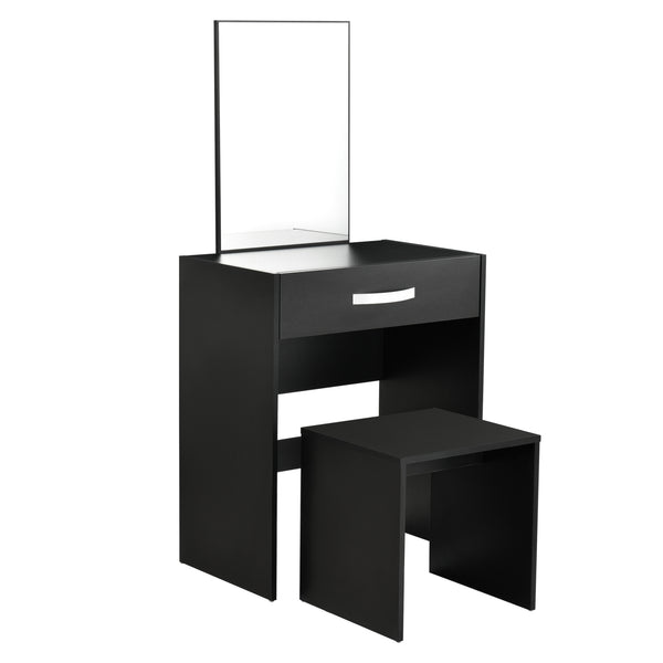 Coiffeuse avec Miroir Tiroir Tabouret Reykjavik 132 x 63 x 39 cm [en.casa]