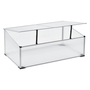 Tuinkas kweekkas mini 100x60x30-40 cm polycarbonaat