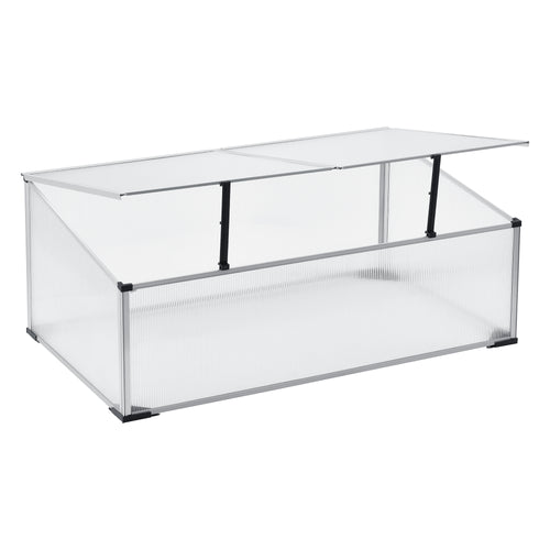 Tuinkas kweekkas mini 100x60x30-40 cm polycarbonaat