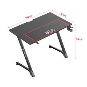 Bureau gaming Oakland avec support gestion des câbles [pro.tec]