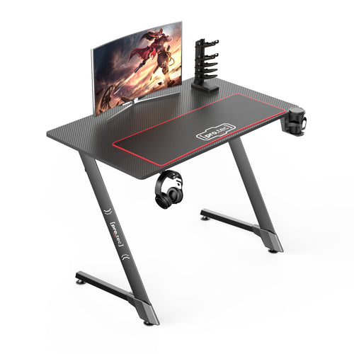 Bureau gaming Oakland avec support gestion des câbles [pro.tec]