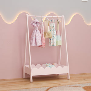 Kindergarderobe Vestnes 99x66x38 cm cotton candy roze [en.casa]