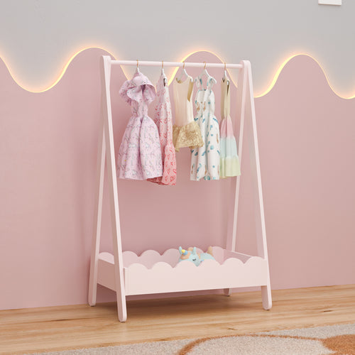 Kindergarderobe Vestnes 99x66x38 cm cotton candy roze [en.casa]