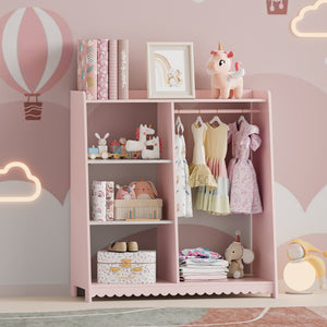 Porte-manteau pour enfants Vestnes 90x80x38 cm Cotton Candy/Blanc [en.casa] - premiumXL