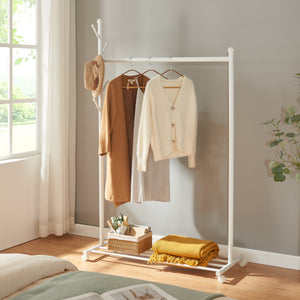 Kledingrek Snåsa kapstok op wielen 170x105x43 cm [en.casa]