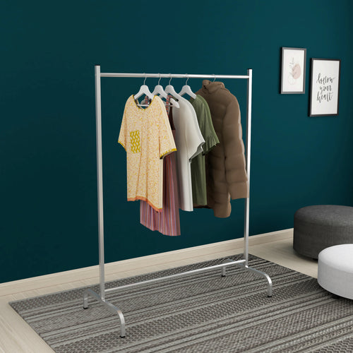 Portant à vêtements Staffanstorp 137x104x48cm argenté [en.casa] - premiumXL