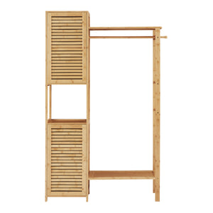 Portant à vêtements Oldsum bambou 164 x 99 x 29 cm naturel [en.casa]