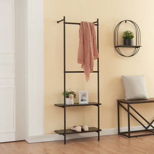 Porte-manteau mural Bremanger 162x60x26cm Noir [en.casa] - premiumXL