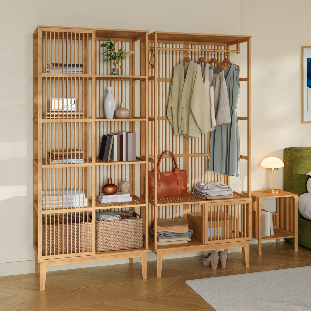 [en.casa] Halmeubelset Vemb en Trundholm bamboe - 3 varianten