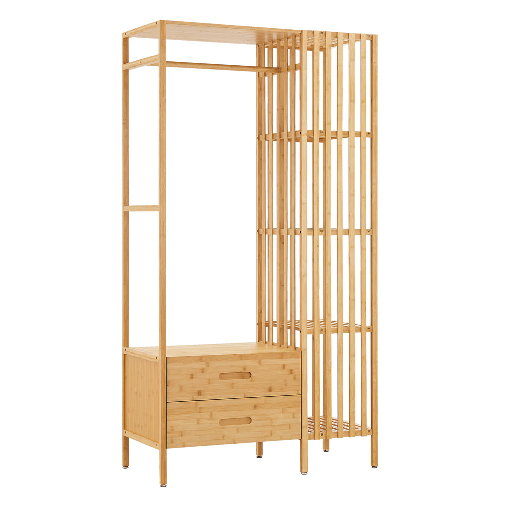 Portemanteau Varanger bambou 185 x 100 x 45 cm naturel [en.casa]