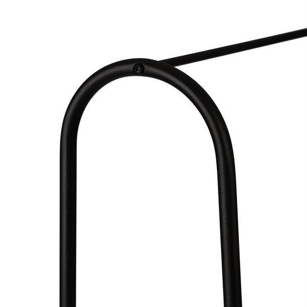 [en.casa] Kledingrek Hvorslev met plank zwart - 2 varianten