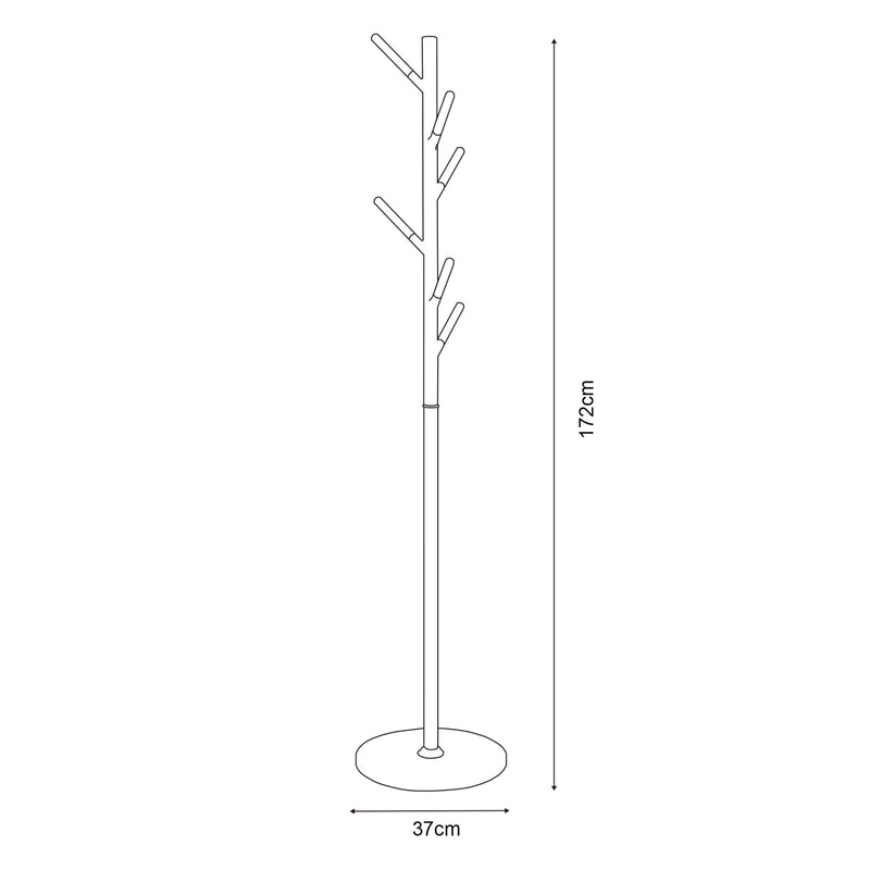 Croquis coté Portemanteau Nacka acier 172 x 37 cm [en.casa] 