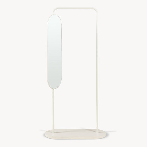 Kledingrek Vamn met draaibare spiegel 167x80x35 cm [en.casa]