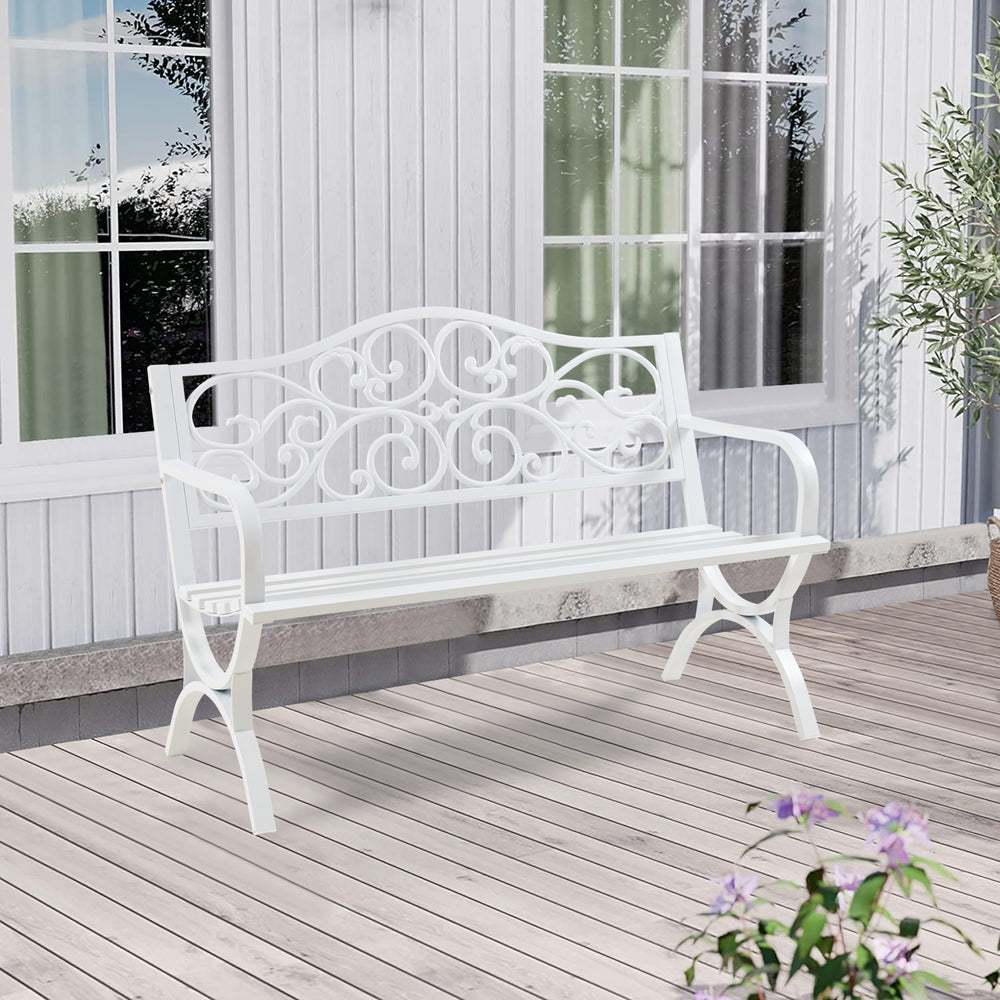 Banc de jardin Utav 127 x 53 x 79 cm acier casa.pro