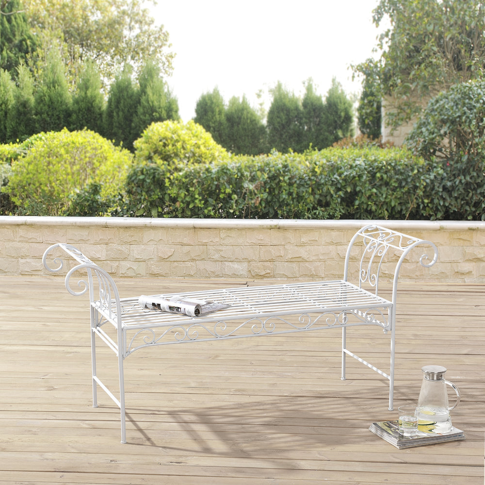 Banc de jardin Cossila 70x147x46 cm diff. couleurs en.casa - premiumXL