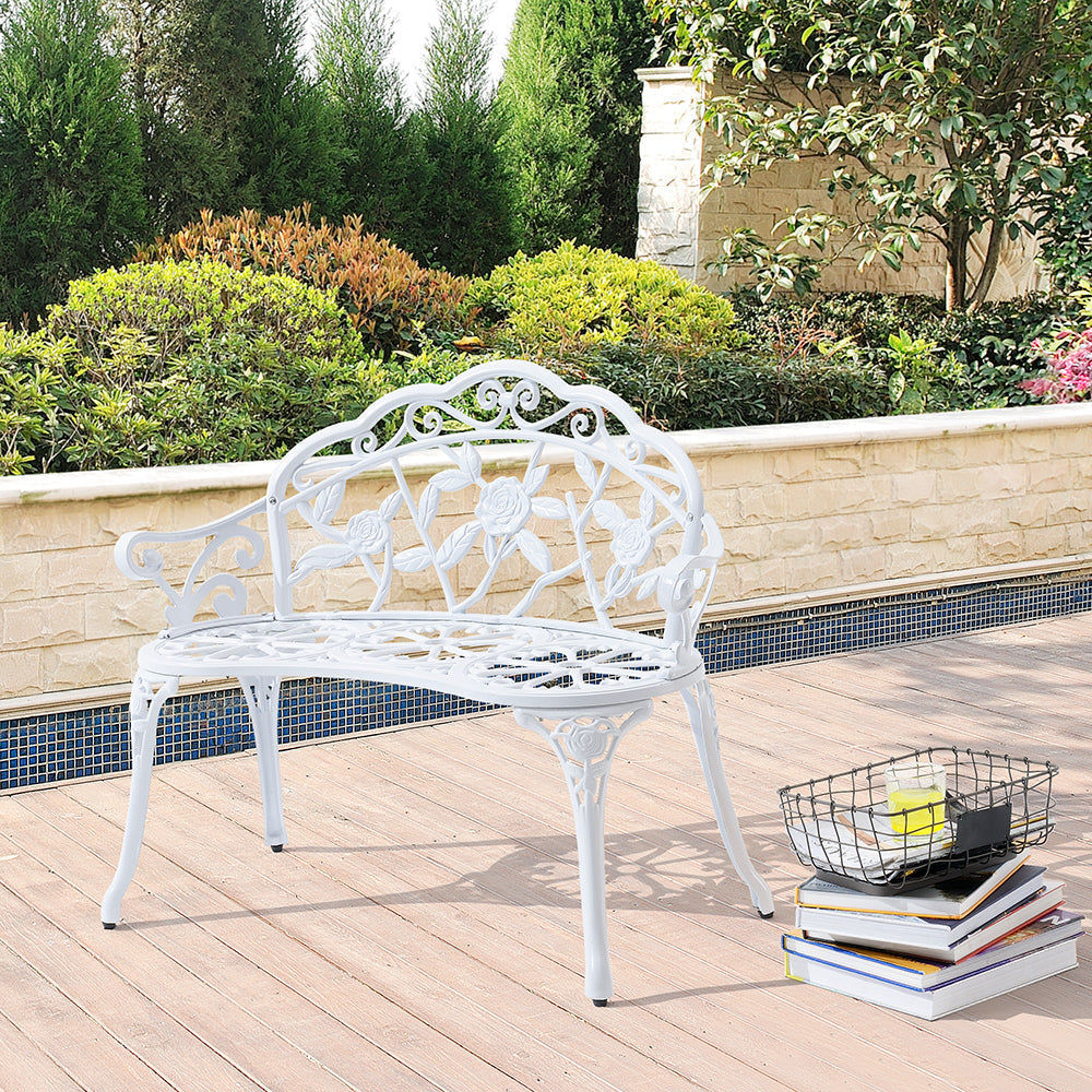 Banc de jardin Monfalcone en fonte au design antique [casa.pro] - premiumXL