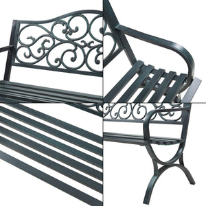 Banc de jardin Utav 127 x 53 x 79 cm acier casa.pro