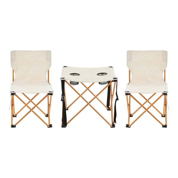 Set de table et 2 chaises de camping pliantes Banzi casa.pro