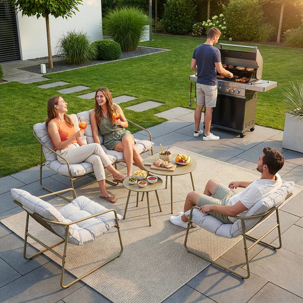 Tuinmeubelset Kivanta 5-delig [en.casa]