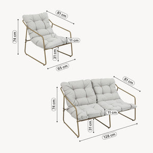 Tuinmeubelset Kivanta 5-delig [en.casa]