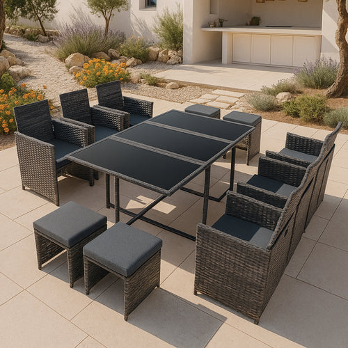 Polyrattan zitgroep Laredo XL div. kleuren [en.casa] - premiumXL