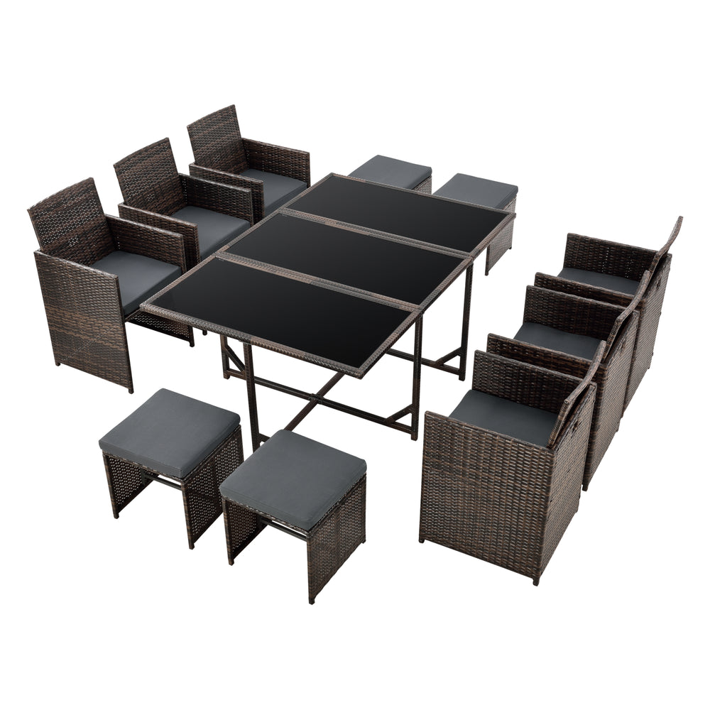 Polyrattan zitgroep Laredo XL div. kleuren [en.casa] - premiumXL
