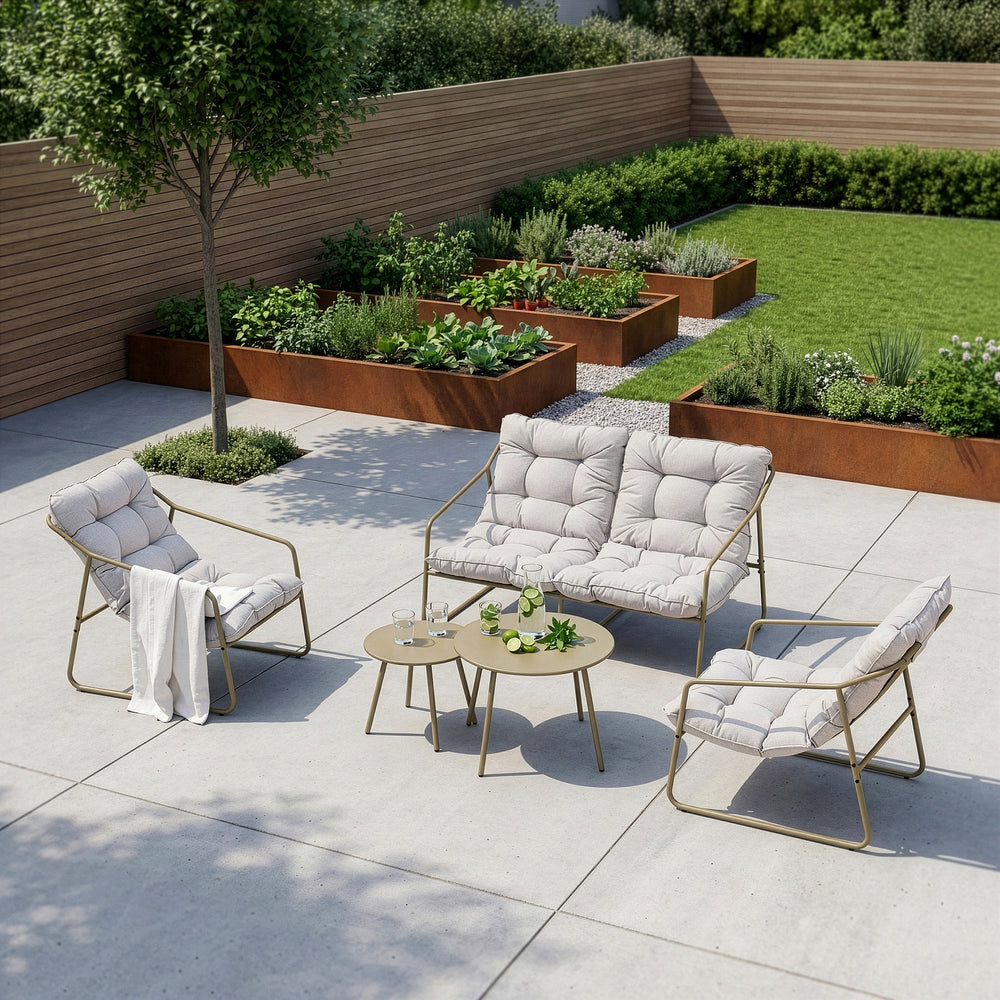 Ensemble de meubles de jardin Kivanta 5 pièces [en.casa]
