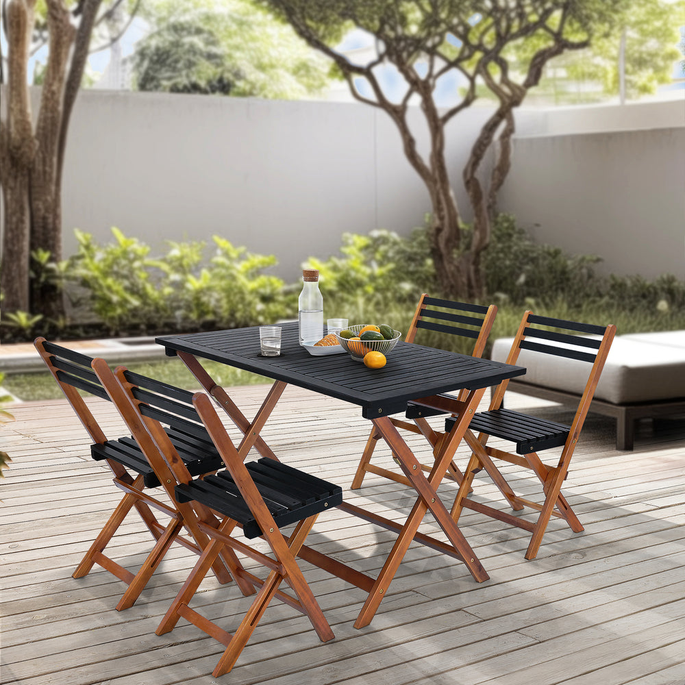 Tuinmeubelset Altamura 5 - dlg. Acaciahout FSC® - gecertificeerd [en.casa] - premiumXL