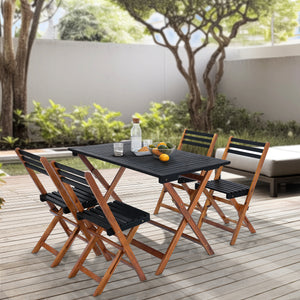 Tuinmeubelset Altamura 5 - dlg. Acaciahout FSC® - gecertificeerd [en.casa] - premiumXL