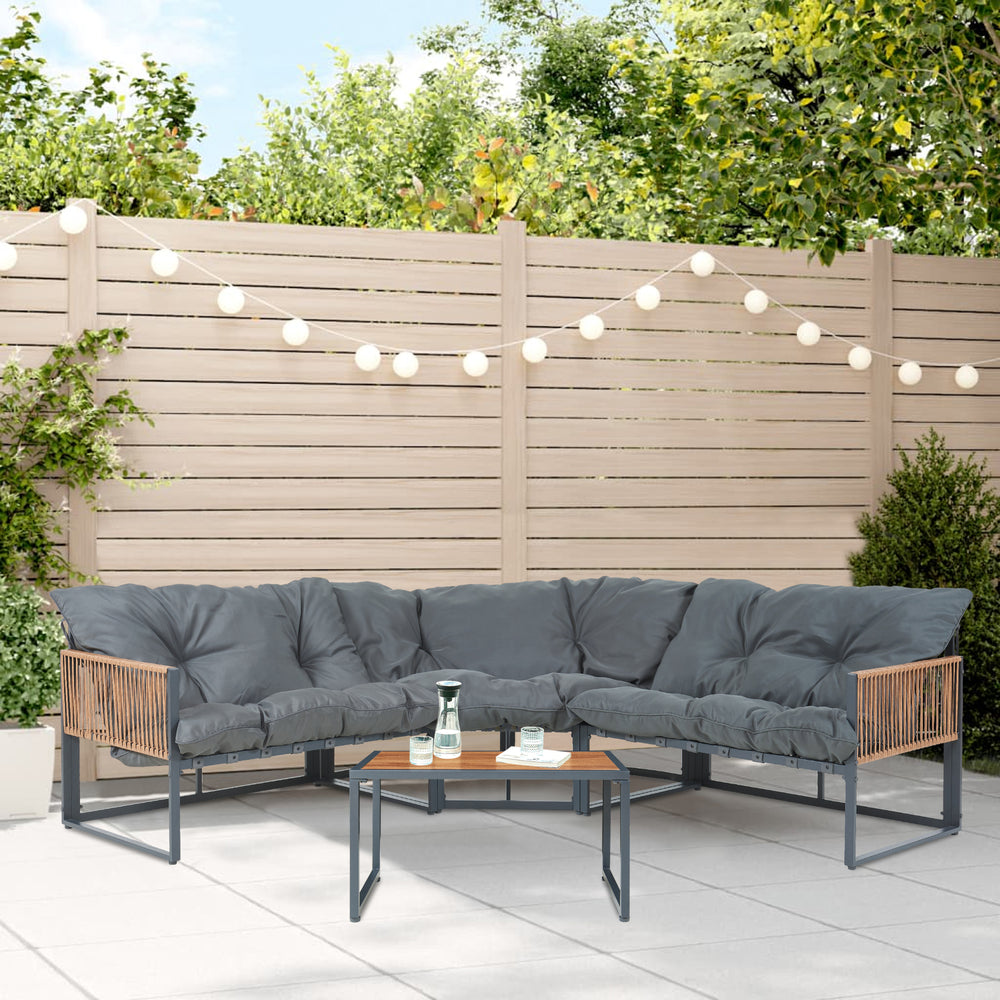 Loungeset Karg tuinset met kussens casa.pro