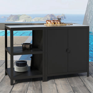 Set de meubles de jardin 2 pièces Bolognano acier casa.pro
