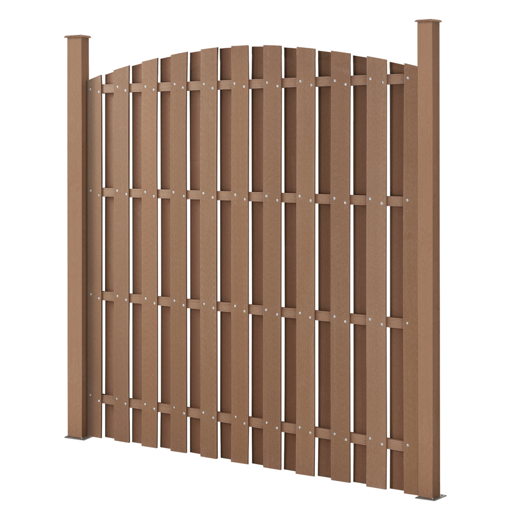 Clôture de jardin WPC avec arche arrondie 185x193cm neu.holz - premiumXL