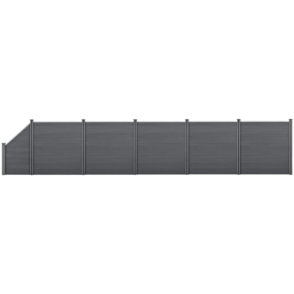 WPC tuinhek met schuin element [neu.holz] - premiumXL