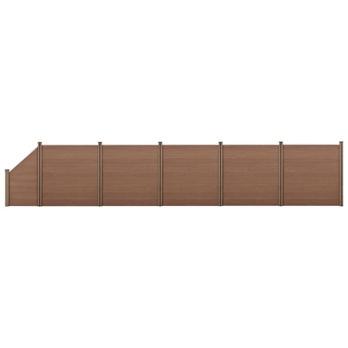 Clôture de jardin WPC avec élément incliné [neu.holz] - premiumXL