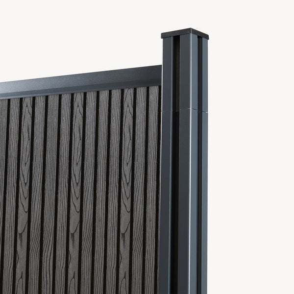 NEU.HOLZ WPC schutting Grassano - uitbreidingsset