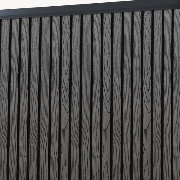 NEU.HOLZ WPC schutting Grassano - uitbreidingsset
