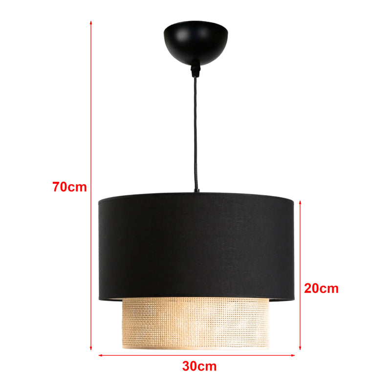 Croquis coté Suspension Loughborough E27 hauteur 70 cm [lux.pro]