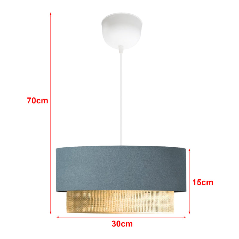 Croquis coté Suspension Loughborough E27 hauteur 70 cm [lux.pro]