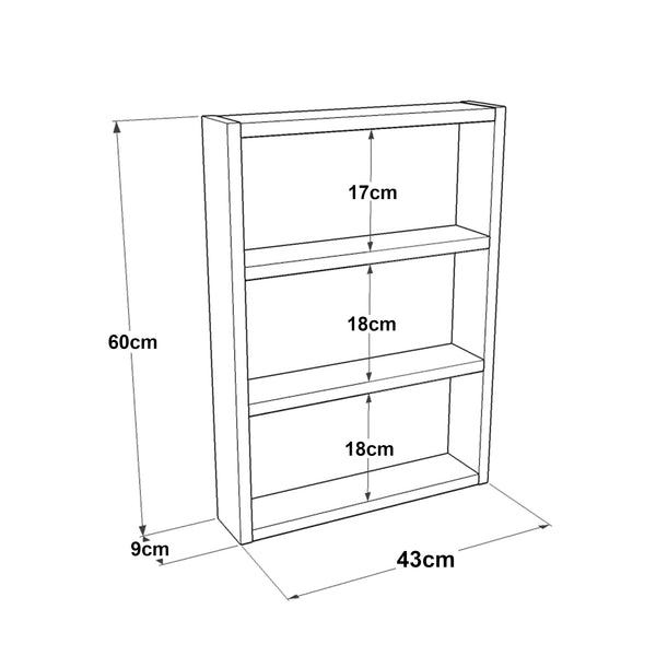 [en.casa] Keukenrek Lappajärvi 60x43x9 cm - 3 varianten