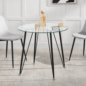 Table en verre Huittinen [en.casa] - premiumXL
