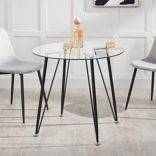 Table en verre Huittinen [en.casa] - premiumXL