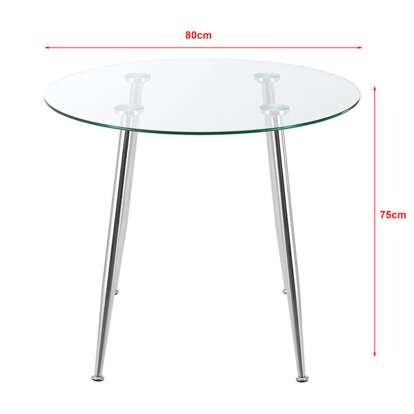 [en.casa] Glazen tafel Humppila rond - 4 varianten