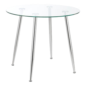 Table de salle à manger ronde Humppila Verre Trempé Acier [en.casa]