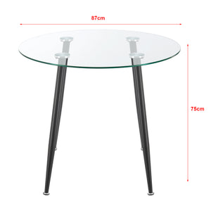 [en.casa] Glazen tafel Humppila rond - 4 varianten