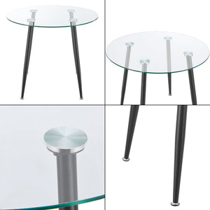 [en.casa] Glazen tafel Humppila rond - 4 varianten