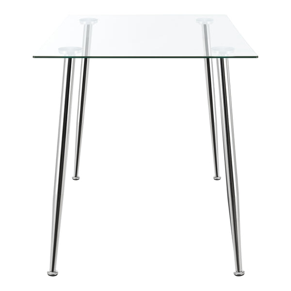 Table de salle à manger Hyrynsalmi verre trempé acier 75 x 110 x 70 cm [en.casa]
