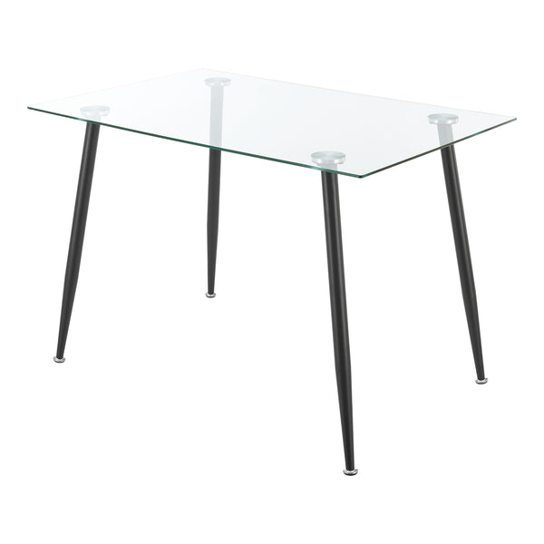 [en.casa] Glazen tafel Hyrynsalmi 75x110x70 cm - 2 varianten