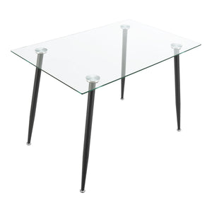 [en.casa] Glazen tafel Hyrynsalmi 75x110x70 cm - 2 varianten