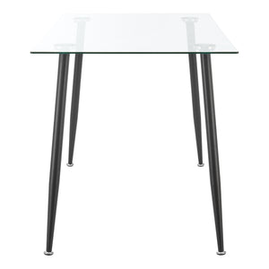 [en.casa] Glazen tafel Hyrynsalmi 75x110x70 cm - 2 varianten