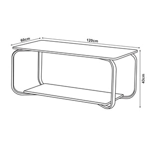 Table basse Kolta 120 x 60 x 43 cm [en.casa]